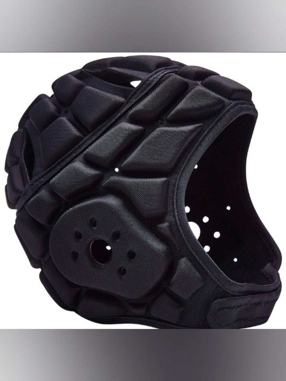 Black Soft Shell Headgear For Flag Football with Ventilation Size Large